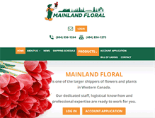 Tablet Screenshot of mainlandfloral.com